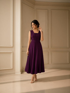 SHRASTHA Women A-line Purple Midi Calf Length