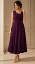 SHRASTHA Women A-line Purple MidiCalf Length Dress