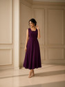 SHRASTHA Women A-line Purple MidiCalf Length Dress
