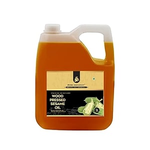shree aanantam wood cold pressed til sesame gingelly oil 5l - 100 natural