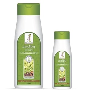 ayu-veda satreetha herbal shampoo for strong hair 300ml  100ml  controls hair fall amp repairs damaged hair  suitable for all hair types  light brown mild herbal scent  unisex adults