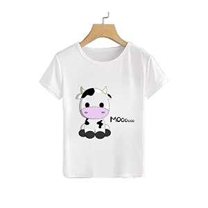 Shree Chitransh Creation Cow Printed Tshirt Round