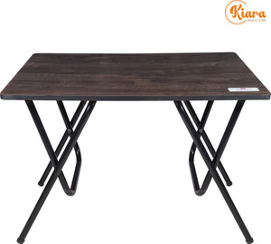 shree hari quality first multi-purpose portable  foldable wooden dining table desk for living room solid wood 4 seater dining table finish color - brown pre-assembled