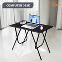 SHREE HARI QUALITY FIRST Multi-Purpose Portable & Foldable Wooden Dining Table Desk for Living Room Solid Wood 4 Seater Dining Table (Finish Color - Black, Pre-assembled)