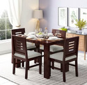 Shree Jeen Mata Enterprises Sheesham Wood 4 Seater Dining| Wooden Table Chair Set| Living Room Dining Set | Solid Wood 4 Seater Dining Set