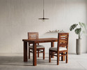 Shree Jeen Mata Enterprises Sheesham Wood 2 Seater Dining| Wooden Table Chair Set| Living Room Dining Set | Solid Wood 2 Seater Dining Set
