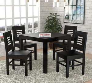 shree jeen mata enterprises sheesham wood 4 seater dining wooden table chair set living room dining set  solid wood 4 seater dining set