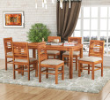 Shree Jeen Mata Enterprises Sheesham Wood 6 Seater Dining| Wooden Table Chair Set| Living Room Dining Set | Solid Wood 6 Seater Dining Set