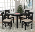 Shree Jeen Mata Enterprises Sheesham Wood 4 Seater Dining| Wooden Table Chair Set| Living Room Dining Set | Solid Wood 4 Seater Dining Set