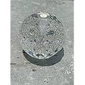 Shree RAMDEV Metal CO.and Service ,Round Glass Crystal Railing Ball. Finials Diamond Crystal Top Screw Finials for Stairs.(Silver) (2)