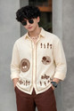 Shree Sai Balaji Men Printed Casual Beige