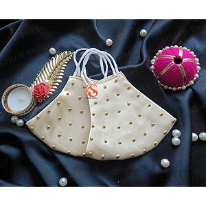 fashion unisex wedding special cotton cloth washable light weight face mask without valve gold - 2