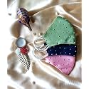 Fashion Unisex Wedding Special Washable Light Weight Satin Cotton Cloth Face Mask (Green-Blue-Pink)