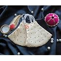 Fashion Unisex Wedding Special Cotton Cloth Washable Light Weight Face Mask Without Valve (GOLD - 2)