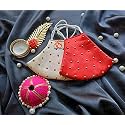 Fashion Wedding Special Unisex Cotton Satin Washable Light Weight Reusable Cloth Face Mask Without Valve (Red and Gold)