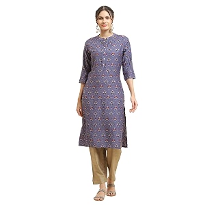 shree women liva rayon white floral print kurta
