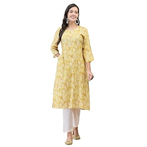 Shree Women Liva Rayon White Floral Print