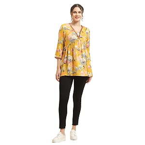 shree women liva rayon white floral print kurta