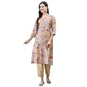 Shree Women Liva Rayon White Floral Print