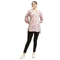Shree Women Liva Rayon White Floral Print