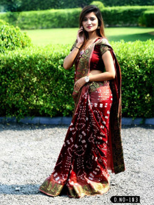shreeji creation Self Design Bandhani Art Silk