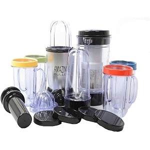 amazing bullet innovations grinder juicer and chopper blender for kitchen nutri blender mixer grinder amp chopper 750w multicolor  combo 21 pcs set