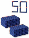 shreenik Plastic Foam Toy Bullet Dart Bullets for N-Strike Elite Guns, Blue (50 PCS) Guns & Darts