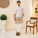 shreeravitex Men Animal Print Straight Kurta