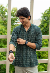 shreeravitex Men Self Design Straight Kurta
