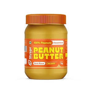 shrego all natural peanut butter 1 kg creamy dark roast only peanuts natural unsweetened high in protein spread vegan peanut butter nut butter 1 kg creamy