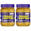 Shrego All Natural Peanut Butter 1 Kg Crunchy, Dark Roast, 100% Peanuts, Natural, Unsweetened, High in Protein Spread, Vegan Peanut Butter, Nut Butter (1 Kg, Crunchy) (Pack of 2)