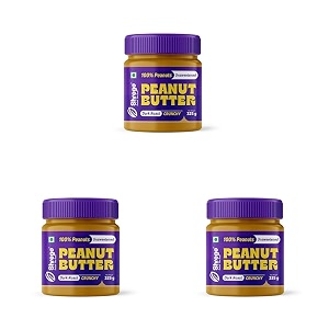 shrego all natural peanut butter 325 g crunchy dark roast 100 peanuts natural unsweetened high in protein spread vegan peanut butter nut butter 325 g crunchy pack of 3