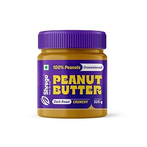 shrego all natural peanut butter 325 g crunchy dark roast 100 peanuts natural unsweetened high in protein spread vegan peanut butter nut butter 325 g crunchy
