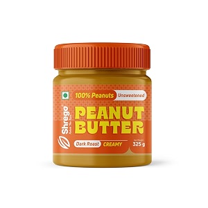 shrego all natural peanut butter 325 g creamy dark roast only peanuts natural unsweetened high in protein spread vegan peanut butter nut butter 325 g creamy