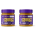Shrego All Natural Peanut Butter 325 g Crunchy, Dark Roast, 100% Peanuts, Natural, Unsweetened, High in Protein Spread, Vegan Peanut Butter, Nut Butter, (325 g, Crunchy) (Pack of 2)