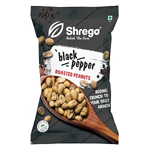 shrego black pepper roasted peanuts 140g