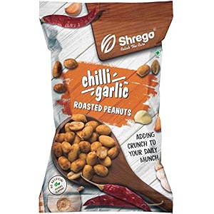 shrego chilli garlic roasted peanuts 140g