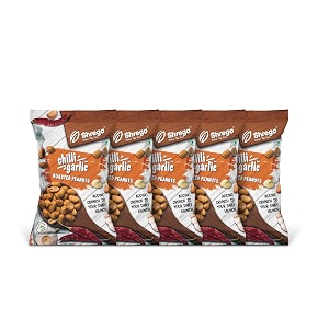 shrego chilli garlic roasted peanuts 700g 5x140g pack of 5