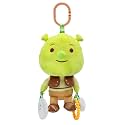 Shrek Activity Toy – Made with Super Soft Material & Features Jingle Bell, Child-Safe Mirror & Crinkle Sound – Use The C-Clip for Easy Hanging as On-The-Go Baby Toy for Boys & Girls