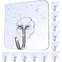 Heavy Duty Sticky self Adhesive wall Hooks |wall Hanging Hooks for Kitchen Accessories|Clothes Hanging Sticky Photo Frame Hangers (Adhesive Transparent Hooks, 5)