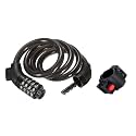 Shrenik Cycle Lock Spiral Lock Cycling Key Lock Cable Lock Bicycle Password Lock MTB Heavy Duty Material (Reset Password Lock)