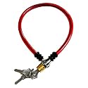 Shrenik Cycle Lock Spiral Lock Cycling Key Lock Cable Lock Bicycle Password Lock MTB Heavy Duty Material (3 Keys Lock Red)