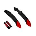 Shrenik Cycle Mudguard Grip Set Combo Compatible 24, 26 Inch Cycles Flying Bicycle Fender Plastic Front Back || Handlebar Grip Soft Rubber Non Toxic 12.5cm Multicolor (Red)