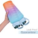 SHREYA STORE Set of 3 Water Bottle with Motivational Time Marker, Leakproof Durable Non-Toxic Sipper Water bottle for office, School Gallon Water bottle for gym (Multicolour)