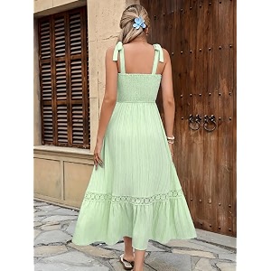 Shreyam Girls Womens Solid A-Line Ruched