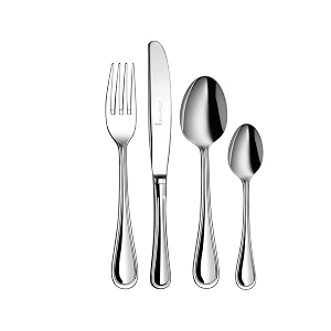 shri amp sam gourmet stainless steel cutlery set 24-pieces silver