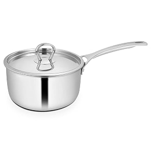 shri amp sam stainless steel platinum plain heavy weight sauce pan 16 cm
