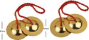 SHRI ANAND Iron Manjira Gold Color 6.5 cm Set of 2 Kartal Instrument