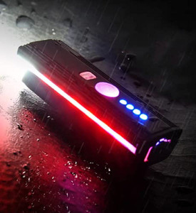 shri bicycles usb bicycle led front light automatic light on in a dark with side red light led front light multicolor