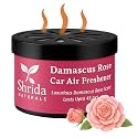 60g Damascus Rose Car Air Freshener Gel, Floral Car Perfume Gel, Long-Lasting 45-Day Freshness, Essential Oil Gel Diffuser, Leak-Proof Natural Odor Remover, Car Interior Accessory